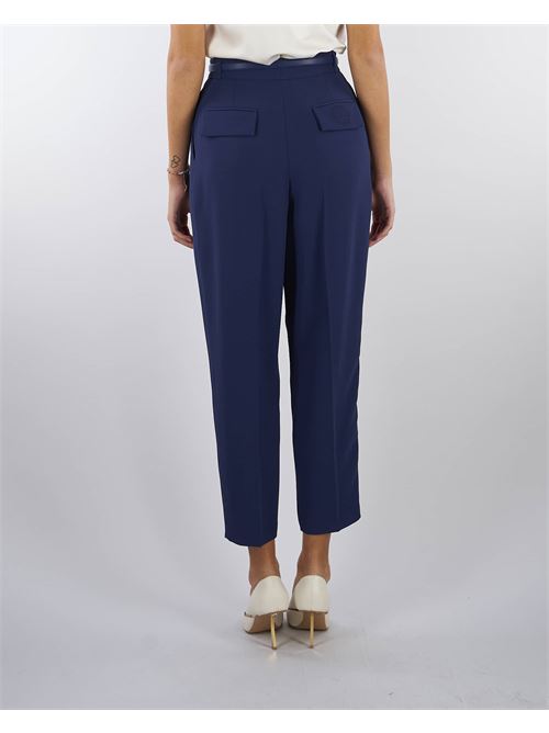 Crepe trousers with belt and embroidery Elisabetta Franchi ELISABETTA FRANCHI | Pants | PA02846E2B75